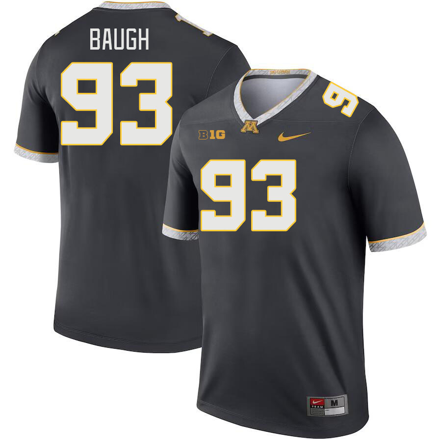 Men #93 Kyler Baugh Minnesota Golden Gophers College Football Jerseys Stitched-Charcoal - Click Image to Close
